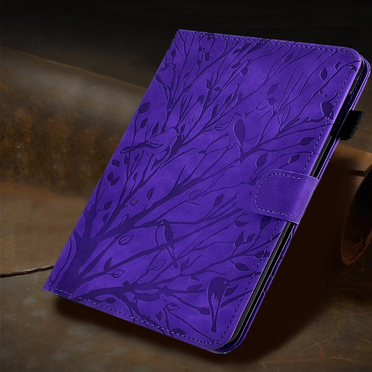 For iPad Pro 11 2024 Fortune Tree Embossed Leather Smart Tablet Case(Purple) - iPad Pro 11 2024 Cases by PMC TechLife | Online Shopping South Africa | PMC TechLife | Buy Now Pay Later Mobicred