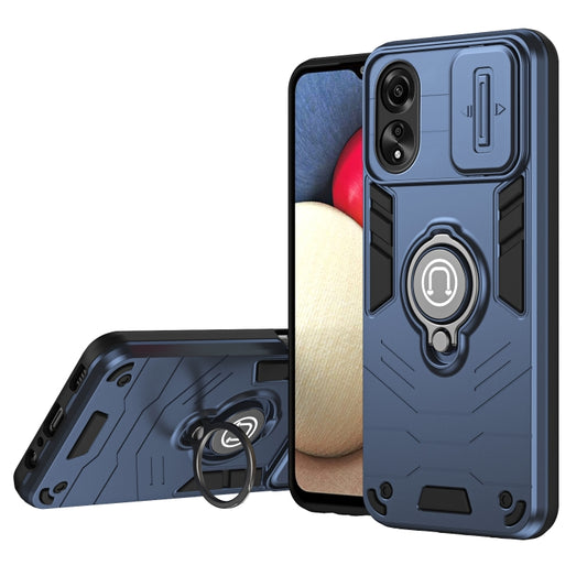 For OPPO A78 4G Camshield Ring Holder Phone Case(Royal Blue) - OPPO Cases by PMC Jewellery | Online Shopping South Africa | PMC Jewellery | Buy Now Pay Later Mobicred