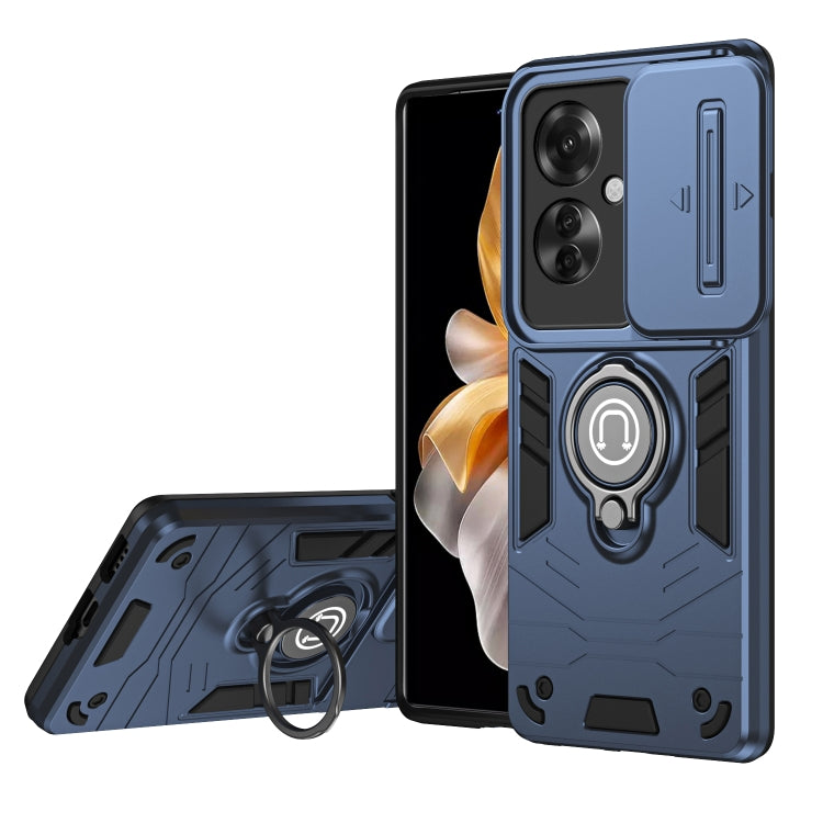 For OPPO Reno11 F / F25 Pro Camshield Ring Holder Phone Case(Royal Blue) - Reno11 F Cases by PMC TechLife | Online Shopping South Africa | PMC TechLife | Buy Now Pay Later Mobicred
