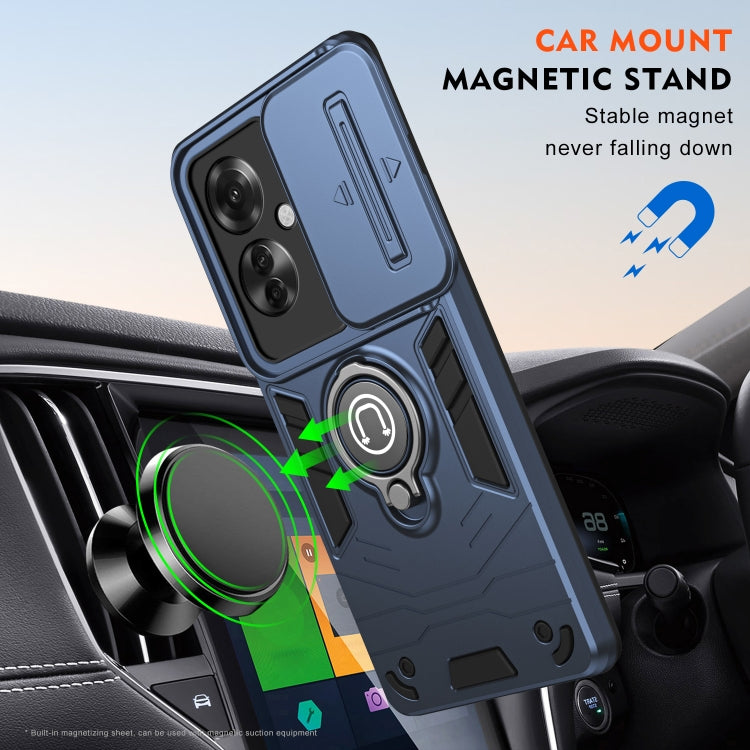 For OPPO Reno11 F / F25 Pro Camshield Ring Holder Phone Case(Royal Blue) - Reno11 F Cases by PMC TechLife | Online Shopping South Africa | PMC TechLife | Buy Now Pay Later Mobicred