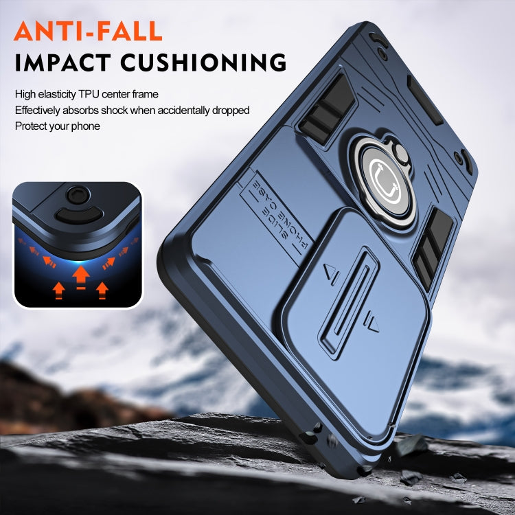 For vivo V30 / V30 Pro Camshield Ring Holder Phone Case(Royal Blue) - vivo Cases by PMC TechLife | Online Shopping South Africa | PMC TechLife | Buy Now Pay Later Mobicred