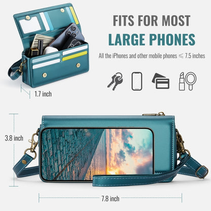 CaseMe ME30 Max Multifunctional Large-Capacity Shoulder Crossbody Phone Bag(Blue Green) -  by CaseMe | Online Shopping South Africa | PMC Jewellery | Buy Now Pay Later Mobicred