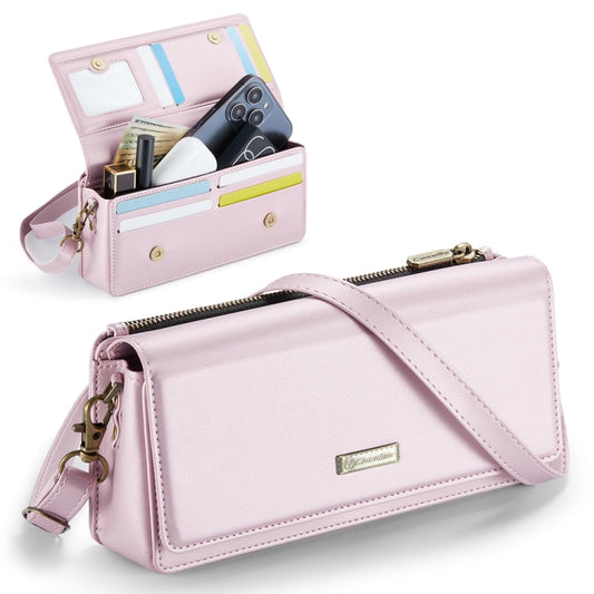 CaseMe ME30 Max Multifunctional Large-Capacity Shoulder Crossbody Phone Bag(Pink) -  by CaseMe | Online Shopping South Africa | PMC Jewellery | Buy Now Pay Later Mobicred