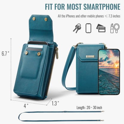 CaseMe Me40 Vertical Multifunctional Shoulder Crossbody Phone Bag(Blue Green) -  by CaseMe | Online Shopping South Africa | PMC Jewellery | Buy Now Pay Later Mobicred