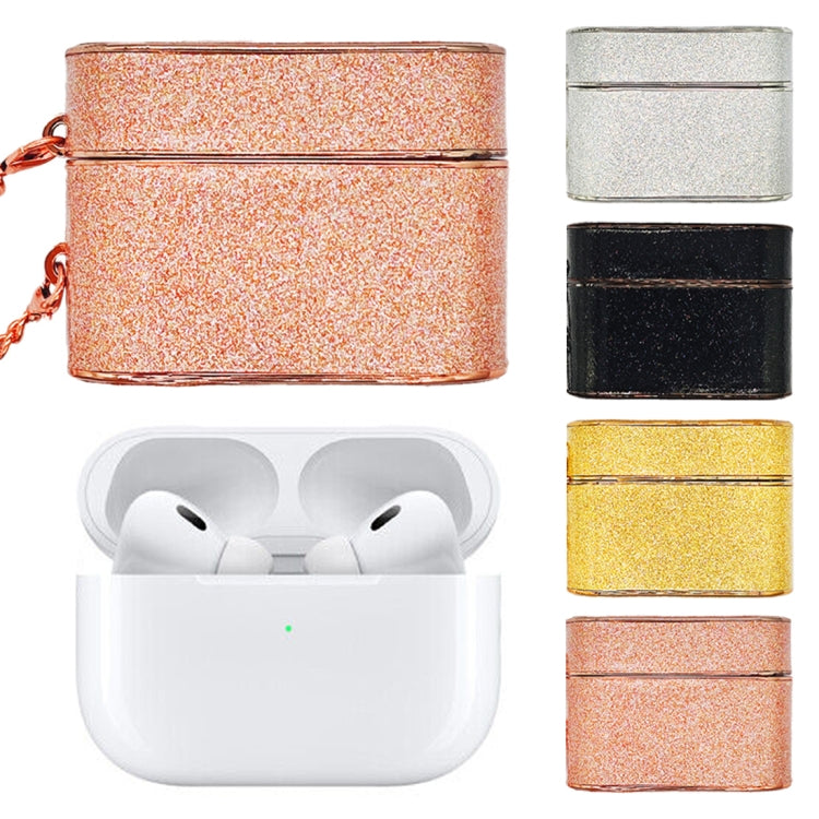 For AirPods 2 / 1 Cylindrical Glitter Leather Texture Bluetooth Earphone Protective Case(Silver) - free shipping - PMC Jewellery - Order now!