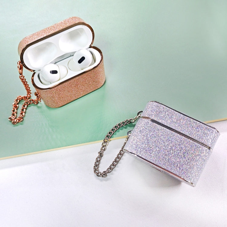 For AirPods 2 / 1 Cylindrical Glitter Leather Texture Bluetooth Earphone Protective Case(Silver) - free shipping - PMC Jewellery - Order now!