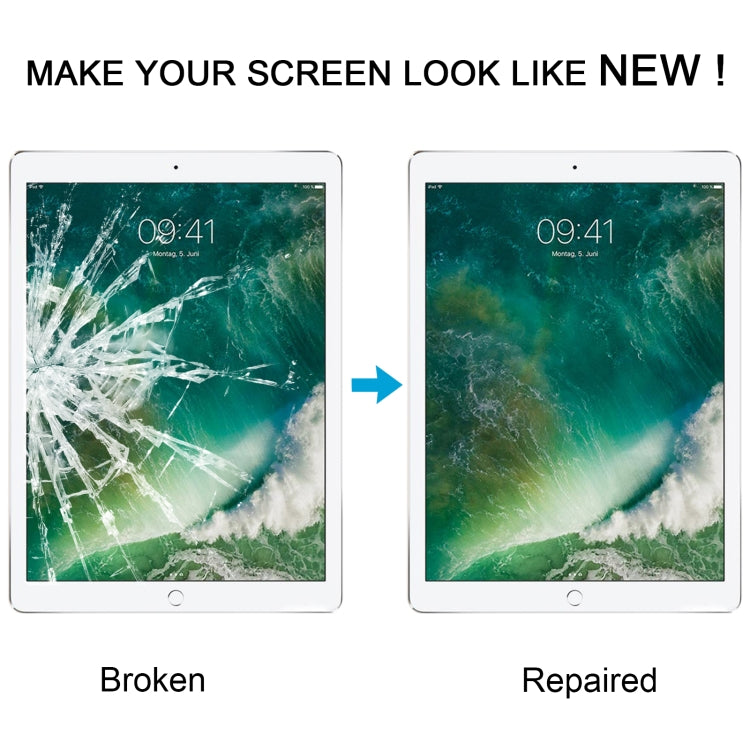 For iPad Pro 12.9 2017 Front Screen Outer Glass Lens with OCA Optically Clear Adhesive(White) - 12.9 inch 2017 by PMC TechLife | Online Shopping South Africa | PMC TechLife | Buy Now Pay Later Mobicred