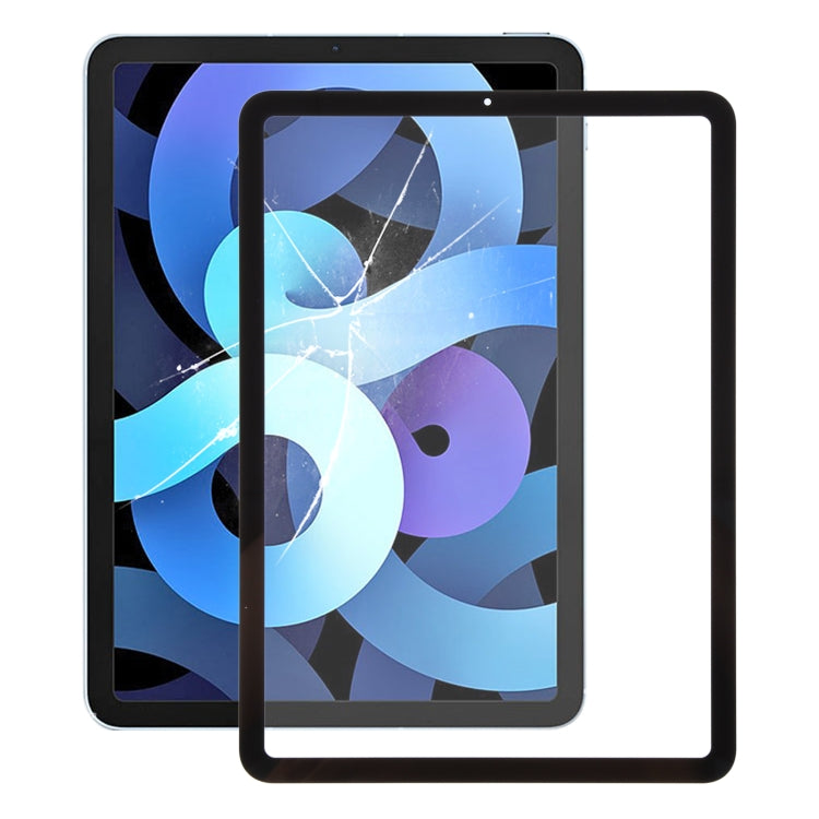For iPad Air 4 Front Screen Outer Glass Lens with OCA Optically Clear Adhesive(Black) - iPad Air 4 (2020) by PMC TechLife | Online Shopping South Africa | PMC TechLife | Buy Now Pay Later Mobicred