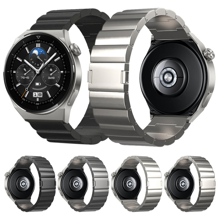 22mm One-Bead Magnetic Buckle Titanium Metal Watch Band(Black) - 22mm Bands by PMc TechLife | Online Shopping South Africa | PMc TechLife | Buy Now Pay Later Mobicred