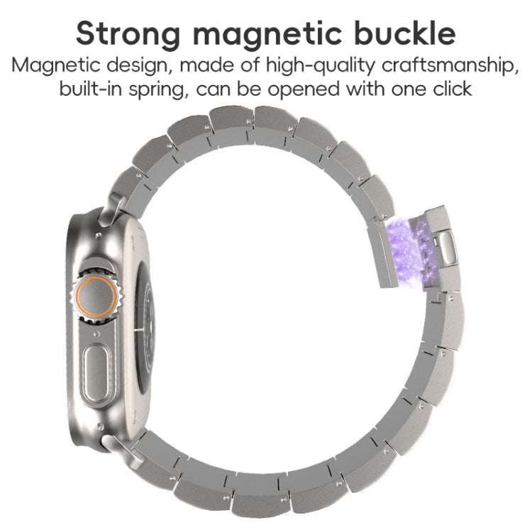 22mm One-Bead Magnetic Buckle Titanium Metal Watch Band(Black) - 22mm Bands by PMc TechLife | Online Shopping South Africa | PMc TechLife | Buy Now Pay Later Mobicred
