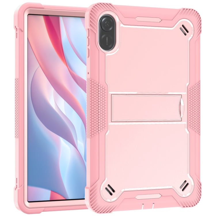 For Honor Pad X9 / X8 Pro Shockproof Silicone Hybrid PC Tablet Case with Holder(Rose Gold) - Honor by PMC TechLife | Online Shopping South Africa | PMC TechLife | Buy Now Pay Later Mobicred