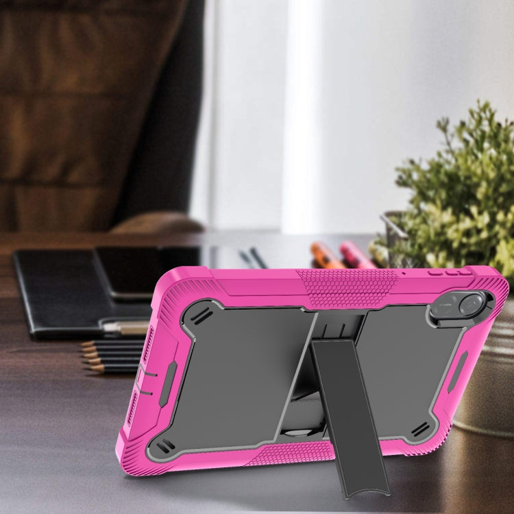 For Honor Pad X9 / X8 Pro Shockproof Silicone Hybrid PC Tablet Case with Holder(Black + Rose Red) - Honor by PMC TechLife | Online Shopping South Africa | PMC TechLife | Buy Now Pay Later Mobicred