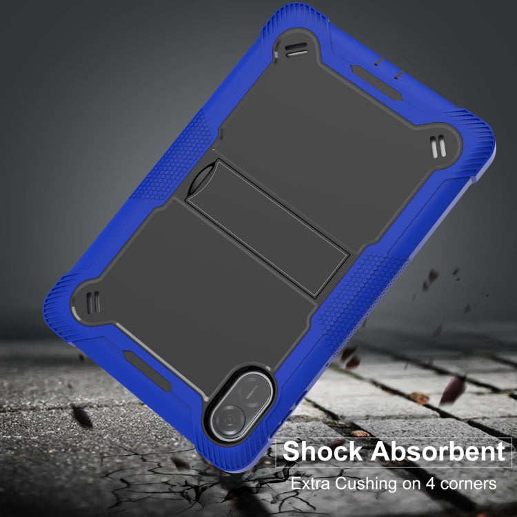 For Honor Pad X9 / X8 Pro Shockproof Silicone Hybrid PC Tablet Case with Holder(Black + Dark Blue) - Honor by PMC TechLife | Online Shopping South Africa | PMC TechLife | Buy Now Pay Later Mobicred