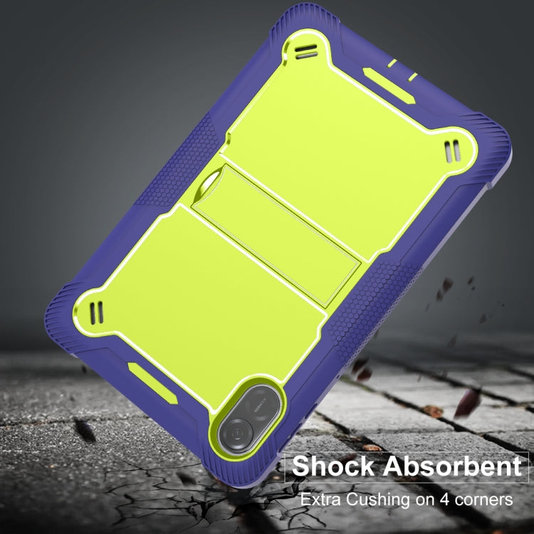 For Honor Pad X9 / X8 Pro Shockproof Silicone Hybrid PC Tablet Case with Holder(Yellow Green + Navy Blue) - Honor by PMC TechLife | Online Shopping South Africa | PMC TechLife | Buy Now Pay Later Mobicred