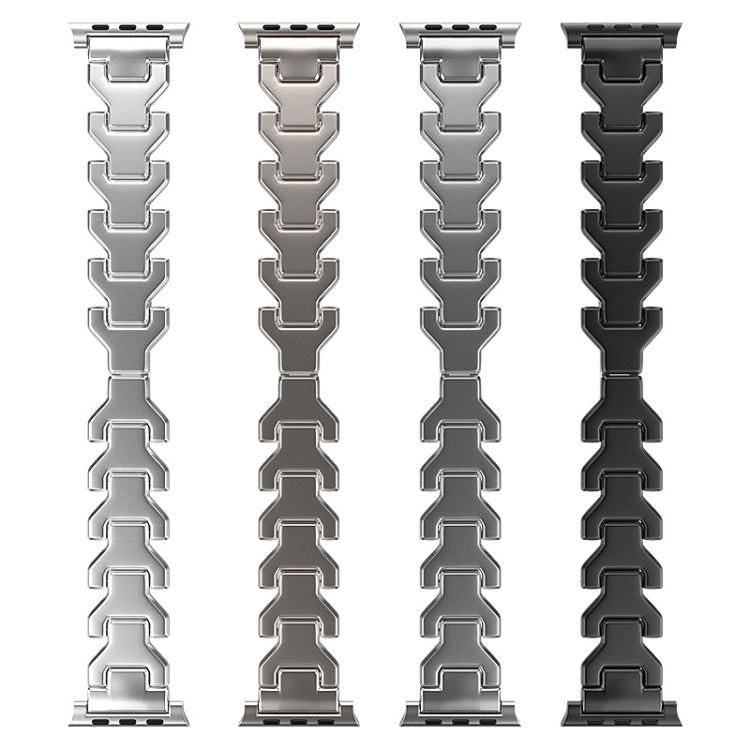 For Apple Watch SE 2023 44mm Y Type Pure Titanium Watch Band(Black) - Watch Bands by PMc TechLife | Online Shopping South Africa | PMc TechLife | Buy Now Pay Later Mobicred