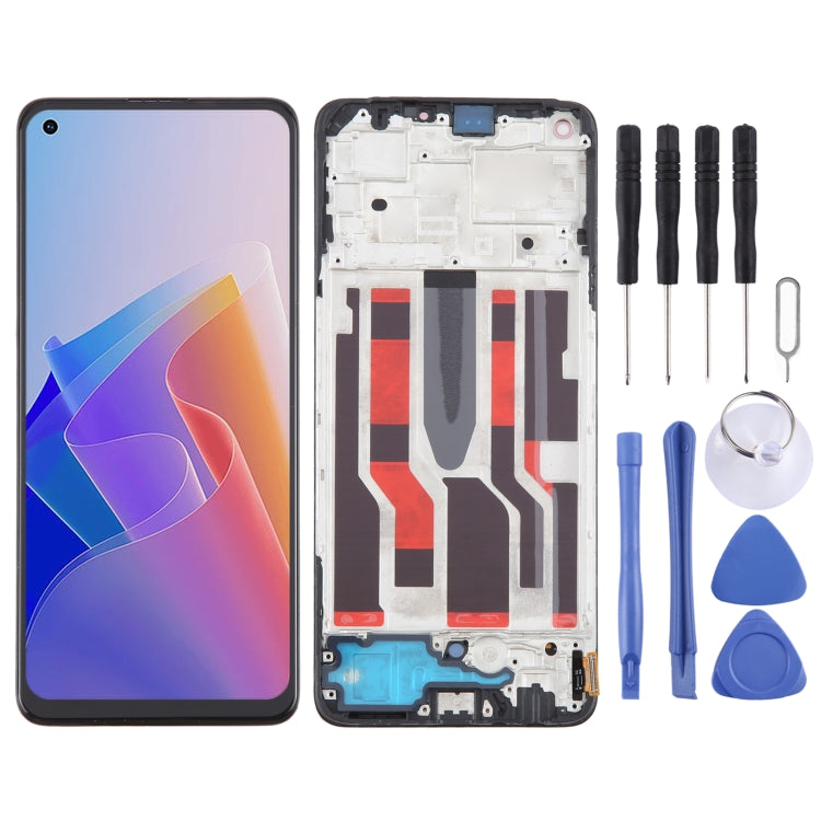 For OPPO F21 Pro 5G OLED LCD Screen Digitizer Full Assembly with Frame - free shipping - PMC TechLife - Order now!