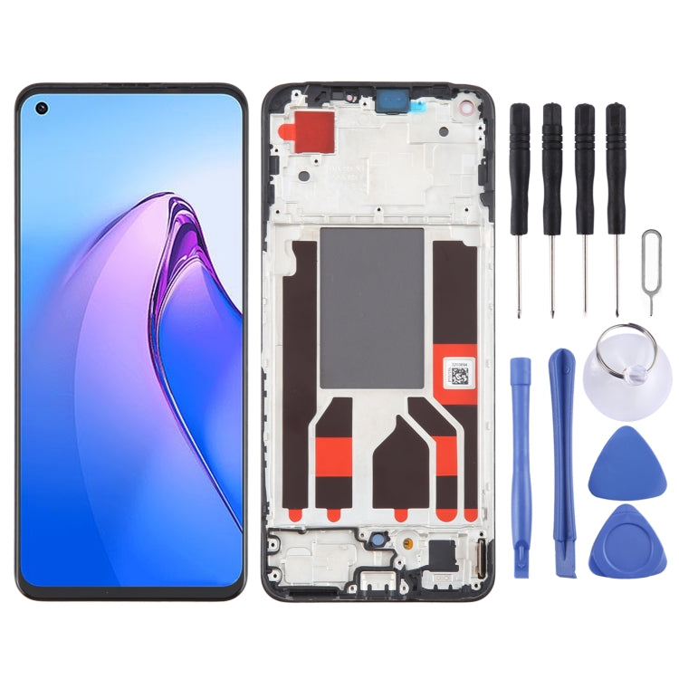 For OPPO Reno8 4G OLED LCD Screen Digitizer Full Assembly with Frame - LCD Screen by PMC TechLife | Online Shopping South Africa | PMC TechLife | Buy Now Pay Later Mobicred