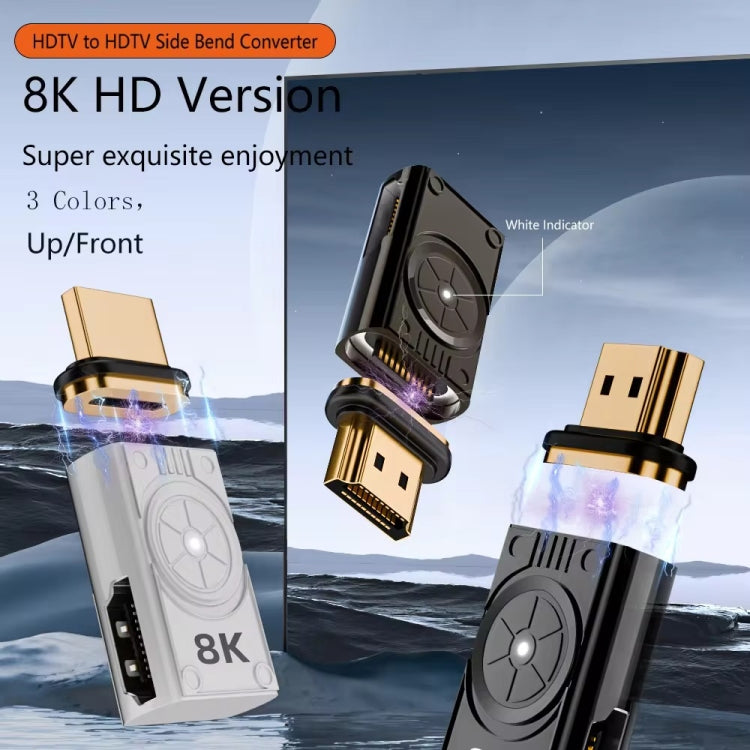 8K 60Hz HDTV to HDTV Side Bend Magnetic Converter(Sliver Left Bend) - free shipping - PMC Jewellery - Order now!