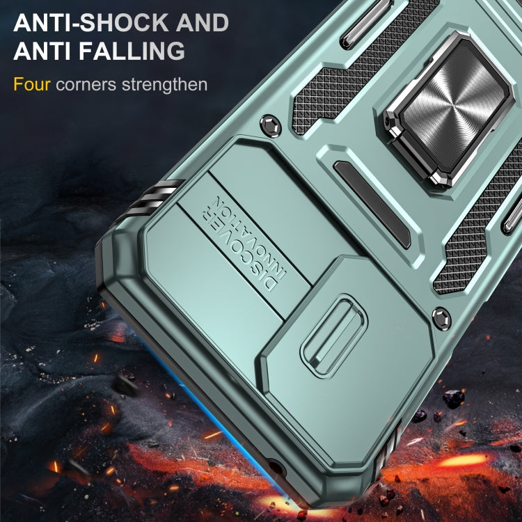 For Motorola Moto G Play 5G 2024 Armor PC + TPU Camera Shield Phone Case(Alpine Green) - Motorola Cases by PMC Jewellery | Online Shopping South Africa | PMC Jewellery | Buy Now Pay Later Mobicred