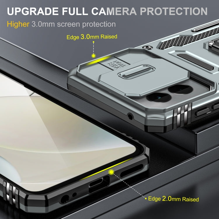 For Motorola Moto G Play 5G 2024 Armor PC + TPU Camera Shield Phone Case(Grey) - Motorola Cases by PMC Jewellery | Online Shopping South Africa | PMC Jewellery | Buy Now Pay Later Mobicred