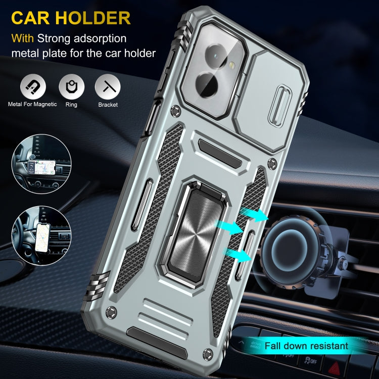 For Motorola Moto G Play 5G 2024 Armor PC + TPU Camera Shield Phone Case(Grey) - Motorola Cases by PMC Jewellery | Online Shopping South Africa | PMC Jewellery | Buy Now Pay Later Mobicred