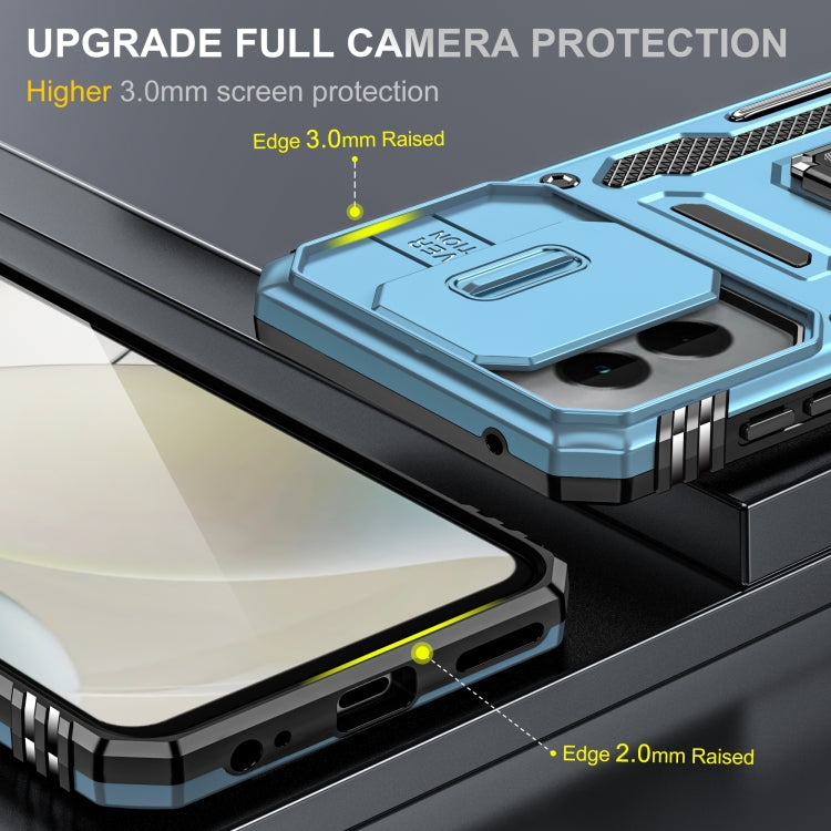 For Motorola Moto G Play 5G 2024 Armor PC + TPU Camera Shield Phone Case(Light Blue) - Motorola Cases by PMC Jewellery | Online Shopping South Africa | PMC Jewellery | Buy Now Pay Later Mobicred