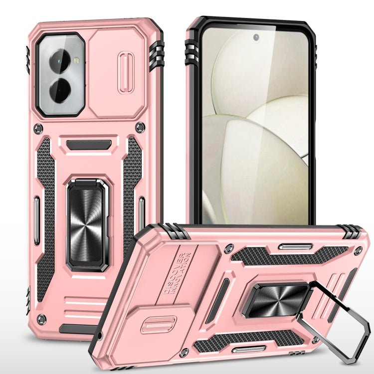 For Motorola Moto G Power 2024 Armor PC + TPU Camera Shield Phone Case(Rose Gold) - free shipping - PMC Jewellery - Order now!
