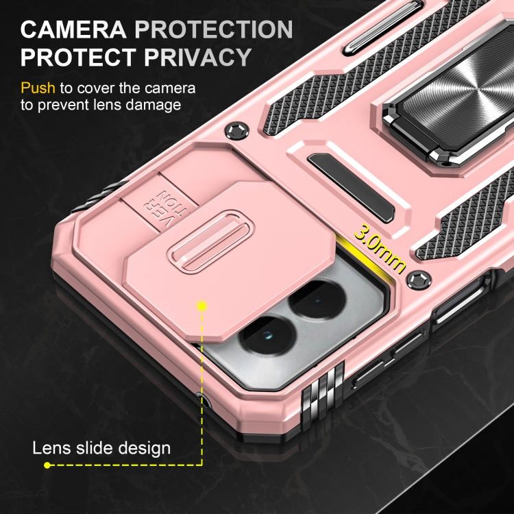For Motorola Moto G Power 2024 Armor PC + TPU Camera Shield Phone Case(Rose Gold) - free shipping - PMC Jewellery - Order now!