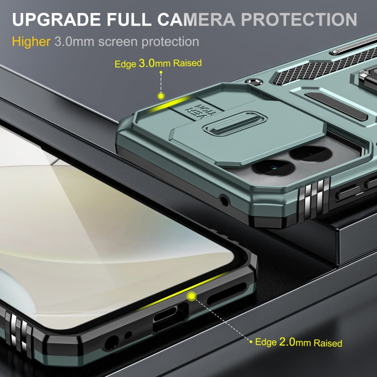 For Motorola Moto G Stylus 5G 2024 Armor PC + TPU Camera Shield Phone Case(Alpine Green) - Motorola Cases by PMC Jewellery | Online Shopping South Africa | PMC Jewellery | Buy Now Pay Later Mobicred