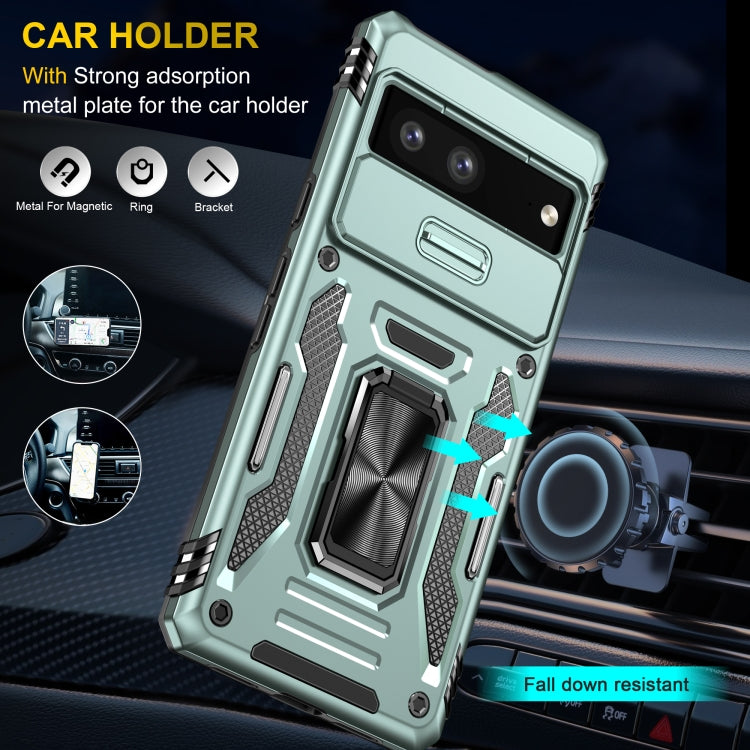 For Google Pixel 9/9 Pro Armor PC + TPU Camera Shield Phone Case(Alpine Green) - Google Cases by PMC TechLife | Online Shopping South Africa | PMC TechLife | Buy Now Pay Later Mobicred