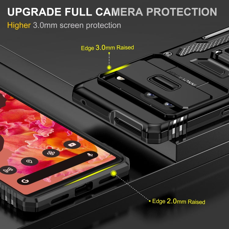 For Google Pixel 9/9 Pro Armor PC + TPU Camera Shield Phone Case(Black) - Google Cases by PMC Jewellery | Online Shopping South Africa | PMC Jewellery | Buy Now Pay Later Mobicred