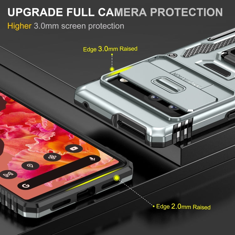For Google Pixel 9/9 Pro Armor PC + TPU Camera Shield Phone Case(Grey) - free shipping - PMC TechLife - Order now!
