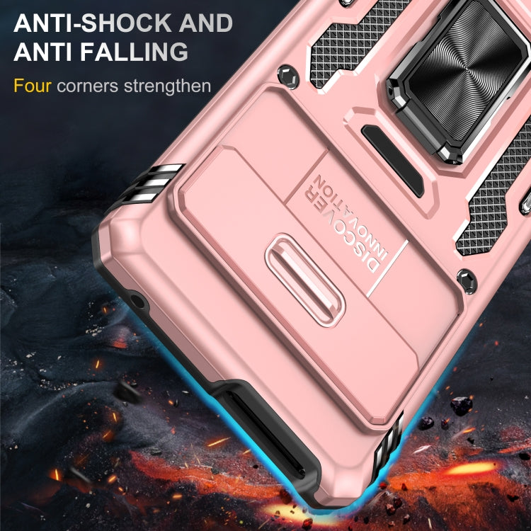 For Google Pixel 9/9 Pro Armor PC + TPU Camera Shield Phone Case(Rose Gold) - Google Cases by PMC Jewellery | Online Shopping South Africa | PMC Jewellery | Buy Now Pay Later Mobicred