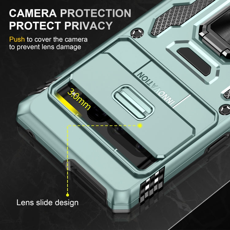 For Google Pixel 9 Pro XL 6.8 Armor PC + TPU Camera Shield Phone Case(Alpine Green) - Google Cases by PMC TechLife | Online Shopping South Africa | PMC TechLife | Buy Now Pay Later Mobicred