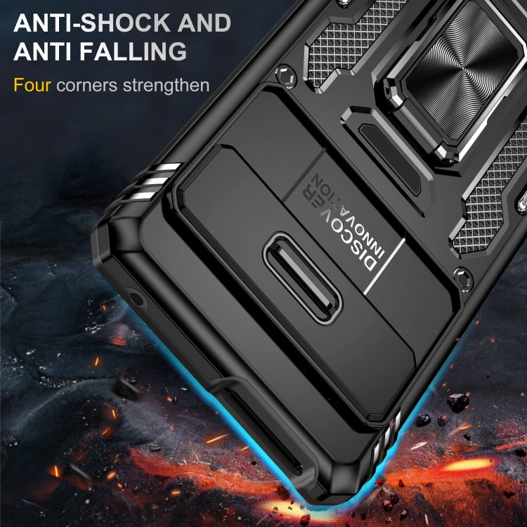 For Google Pixel 9 Pro XL 6.8 Armor PC + TPU Camera Shield Phone Case(Black) - Google Cases by PMC TechLife | Online Shopping South Africa | PMC TechLife | Buy Now Pay Later Mobicred