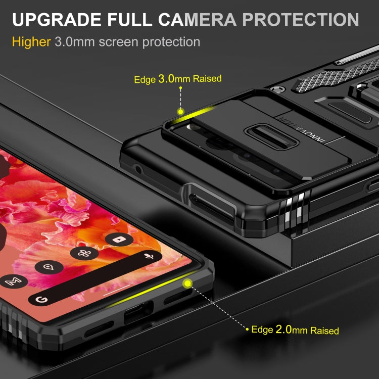 For Google Pixel 9 Pro XL 6.8 Armor PC + TPU Camera Shield Phone Case(Black) - Google Cases by PMC TechLife | Online Shopping South Africa | PMC TechLife | Buy Now Pay Later Mobicred