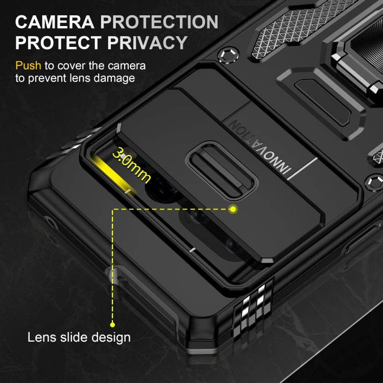 For Google Pixel 9 Pro XL 6.8 Armor PC + TPU Camera Shield Phone Case(Black) - Google Cases by PMC TechLife | Online Shopping South Africa | PMC TechLife | Buy Now Pay Later Mobicred