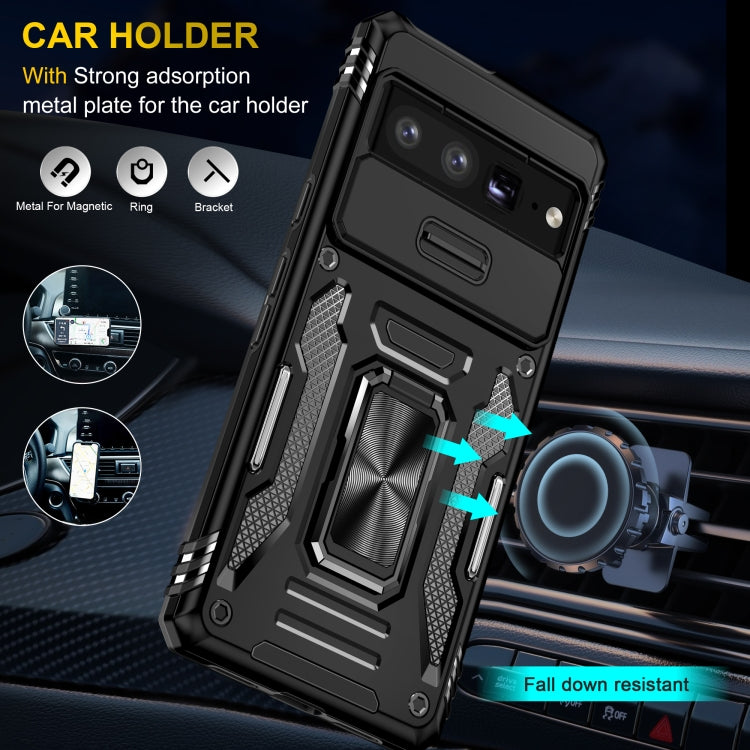 For Google Pixel 9 Pro XL 6.8 Armor PC + TPU Camera Shield Phone Case(Black) - Google Cases by PMC TechLife | Online Shopping South Africa | PMC TechLife | Buy Now Pay Later Mobicred
