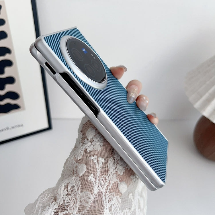For vivo X Fold3 Pro Kevlar Carbon Fiber Ultra-thin Shockproof Phone Case(Blue) - vivo Cases by PMC TechLife | Online Shopping South Africa | PMC TechLife | Buy Now Pay Later Mobicred