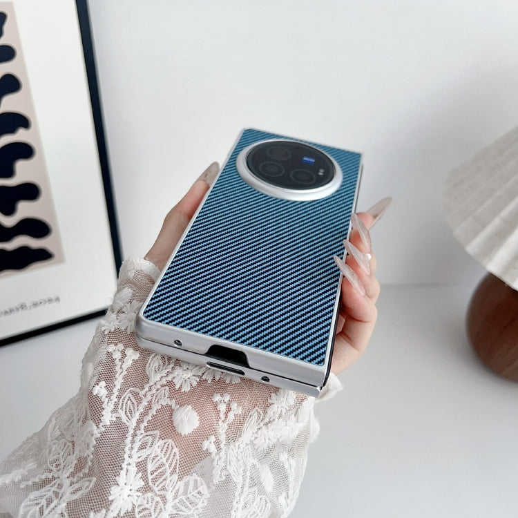 For vivo X Fold3 Pro Kevlar Carbon Fiber Ultra-thin Shockproof Phone Case(Blue) - vivo Cases by PMC TechLife | Online Shopping South Africa | PMC TechLife | Buy Now Pay Later Mobicred