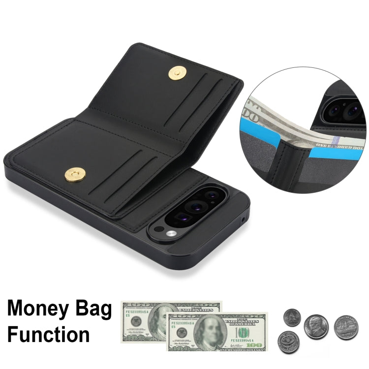 For Google Pixel 9 RFID Anti-theft Card Ring Holder Phone Case(Black) - Google Cases by PMC TechLife | Online Shopping South Africa | PMC TechLife | Buy Now Pay Later Mobicred