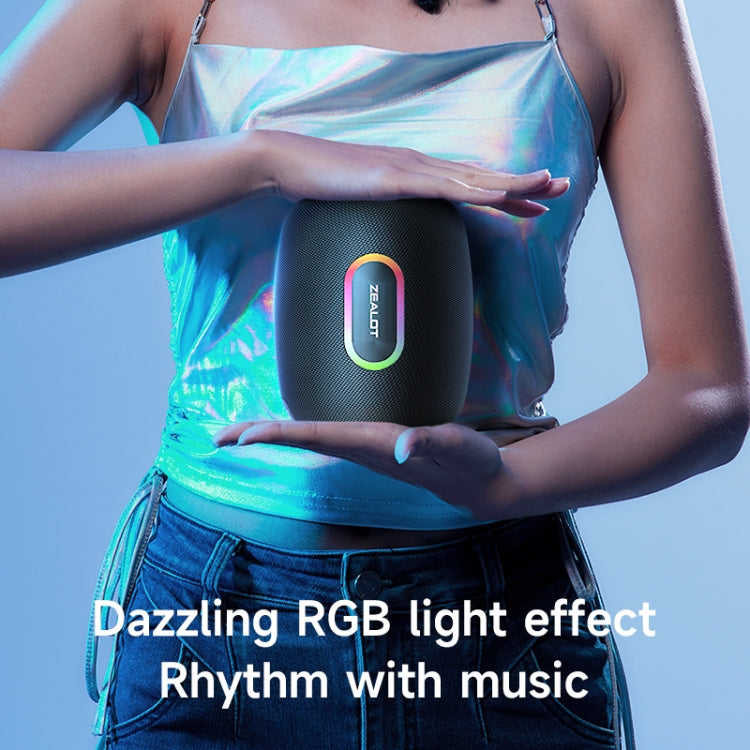 Zealot S64 Shocking Sound Super Subwoofer Bluetooth Speaker with RGB Light(Black) - free shipping - PMC Jewellery - Order now!