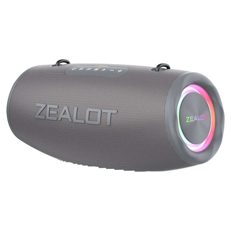 Zealot S87 80W Portable Outdoor Bluetooth Speaker with RGB Light(Grey) - free shipping - PMC Jewellery - Order now!