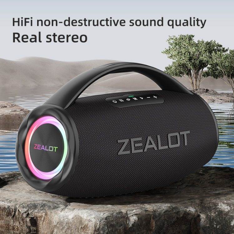 Zealot S97 80W Outdoor Portable RGB Light Bluetooth Speaker(Black) - free shipping - PMC Jewellery - Order now!