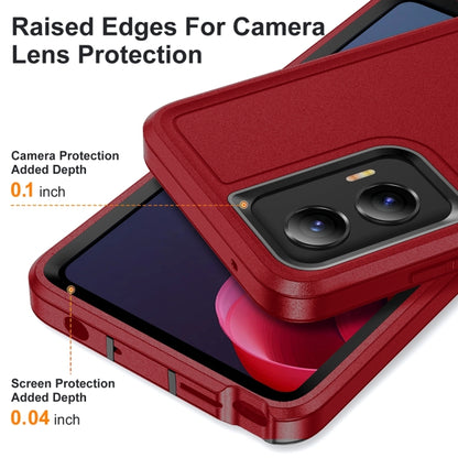 For Motorola Moto G Stylus 5G 2024 Life Waterproof Rugged PC + Silicone Phone Case(Red + Black) - Motorola Cases by PMC Jewellery | Online Shopping South Africa | PMC Jewellery | Buy Now Pay Later Mobicred