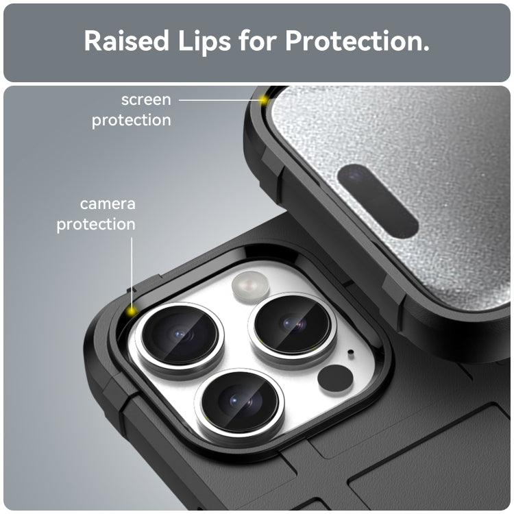 For iPhone 16 Pro Full Coverage Shockproof TPU Phone Case(Black) - iPhone 16 Pro Cases by PMC TechLife | Online Shopping South Africa | PMC TechLife | Buy Now Pay Later Mobicred