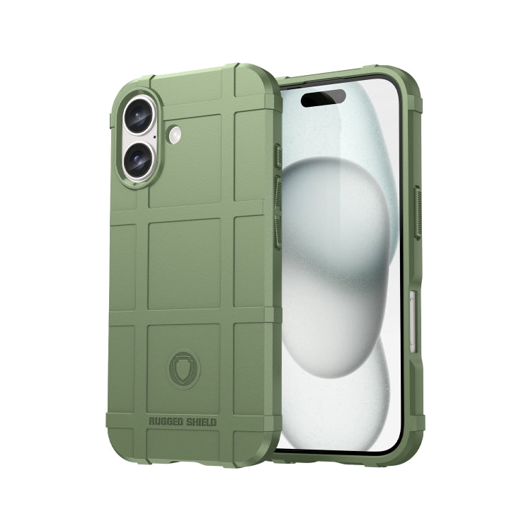 For iPhone 16 Full Coverage Shockproof TPU Phone Case(Green) - iPhone 16 Cases by PMC TechLife | Online Shopping South Africa | PMC TechLife | Buy Now Pay Later Mobicred