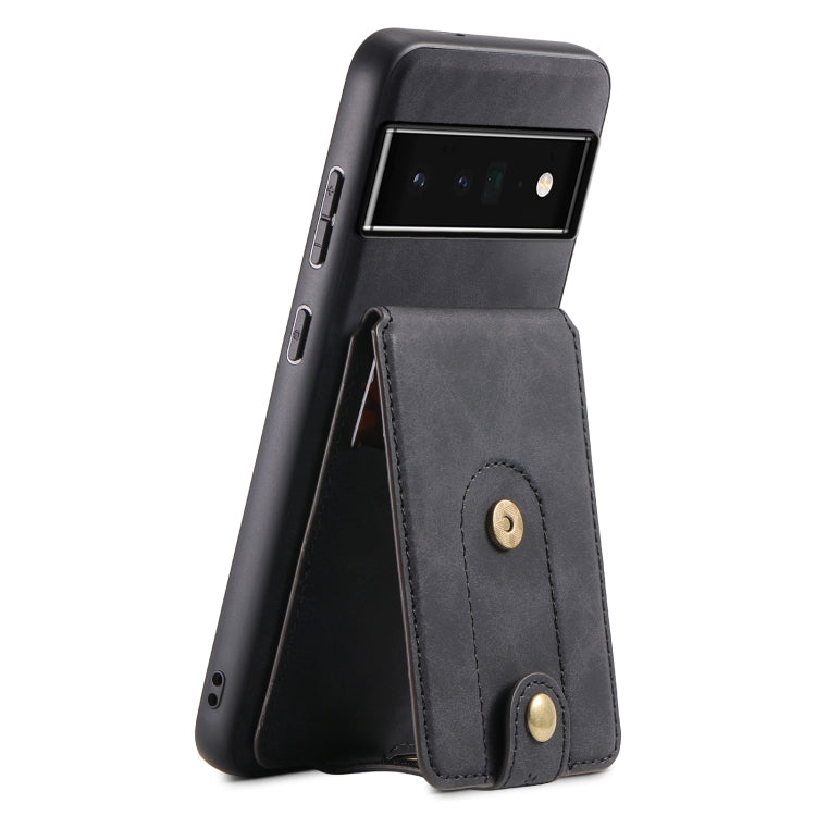 For Google Pixel 6 Pro Denior D14 NK Retro Pattern MagSafe Magnetic Card Holder Leather Phone Case(Black) - free shipping - PMC TechLife - Order now!