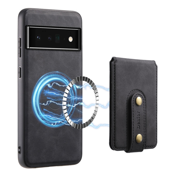 For Google Pixel 6 Pro Denior D14 NK Retro Pattern MagSafe Magnetic Card Holder Leather Phone Case(Black) - free shipping - PMC TechLife - Order now!
