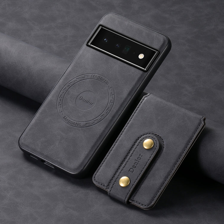 For Google Pixel 6 Pro Denior D14 NK Retro Pattern MagSafe Magnetic Card Holder Leather Phone Case(Black) - free shipping - PMC TechLife - Order now!